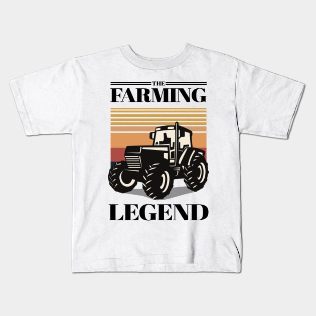 Classic Farming Legend Kids T-Shirt by KewaleeTee